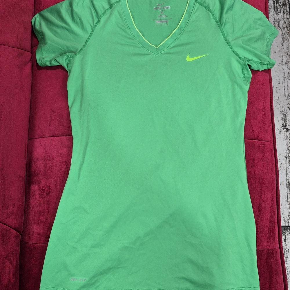 Nike Women's Vibrant Green V-Neck Blouse